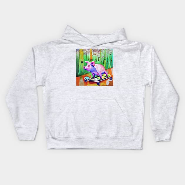 Art of skating Kids Hoodie by bogfl